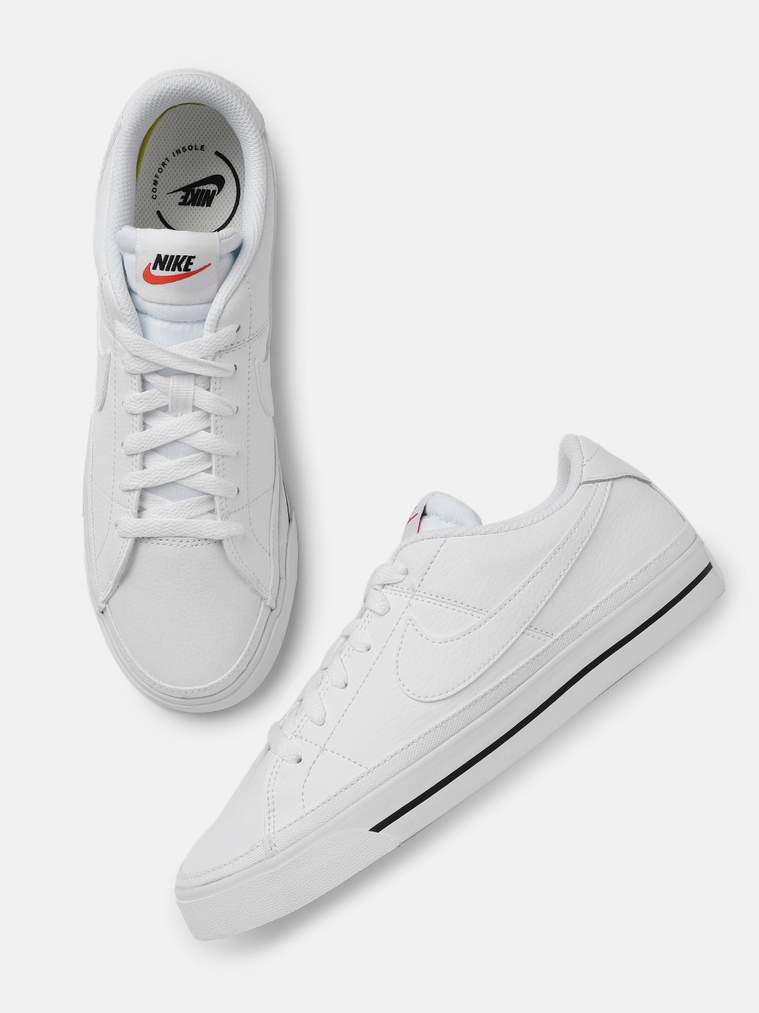 white nike court legacy sneakers womens