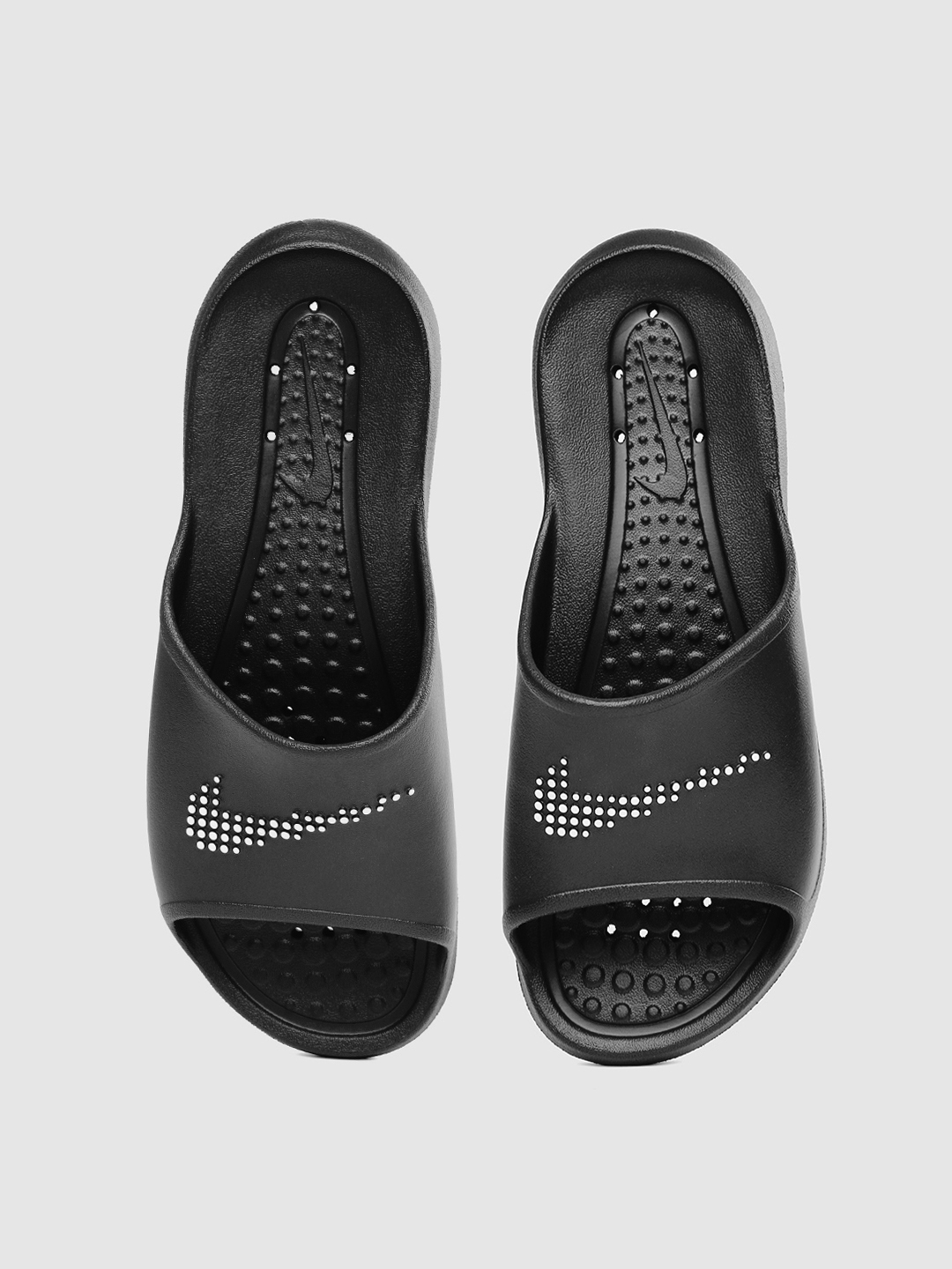 Buy Nike Men Black Self Design VICTORI ONE SHOWER Sliders - Flip Flops ...