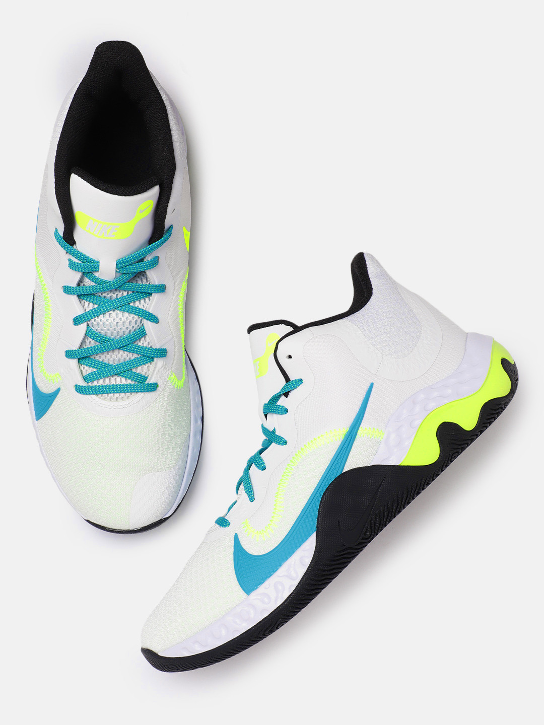 Buy Nike Unisex White RENEW ELEVATE Mid Top Basketball Shoes Sports