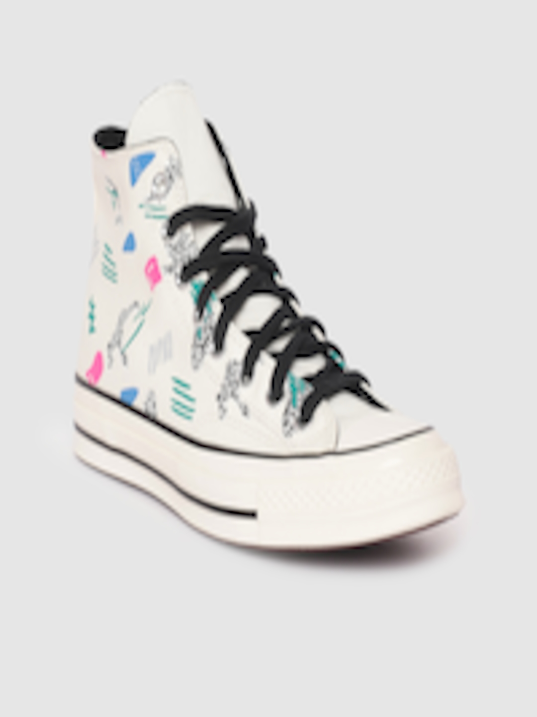 Buy Converse Unisex Off White Printed High Top Sneakers - Casual Shoes ...