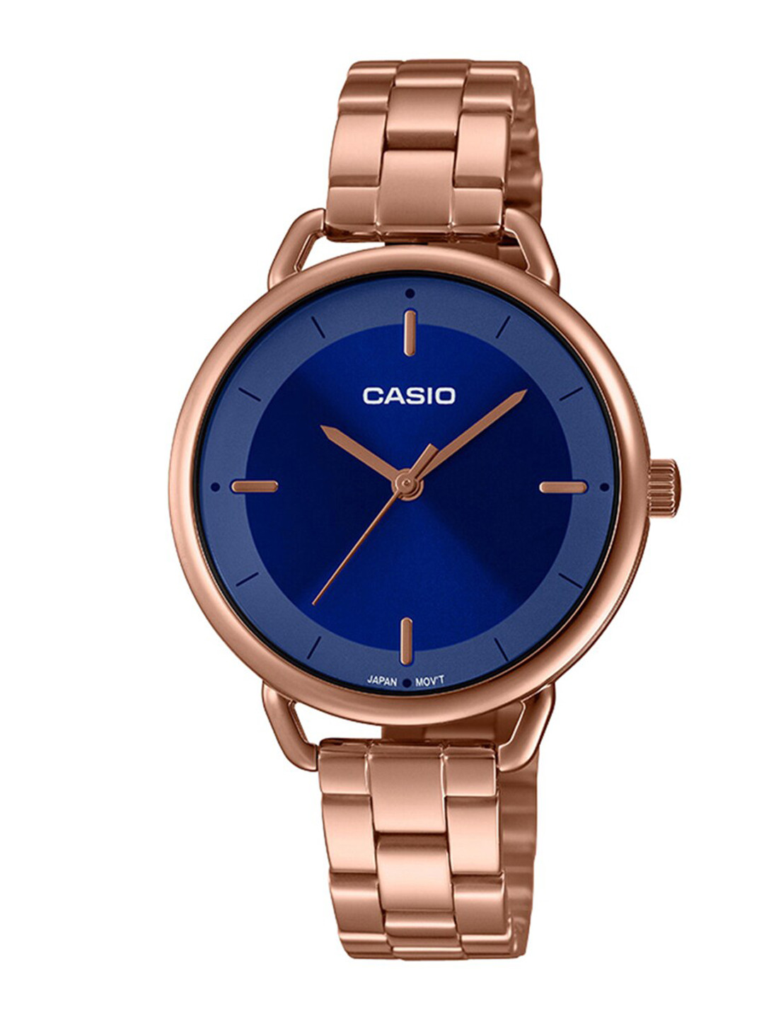 Buy CASIO Enticer Ladies Blue & Rose Gold Analogue Watch A1800