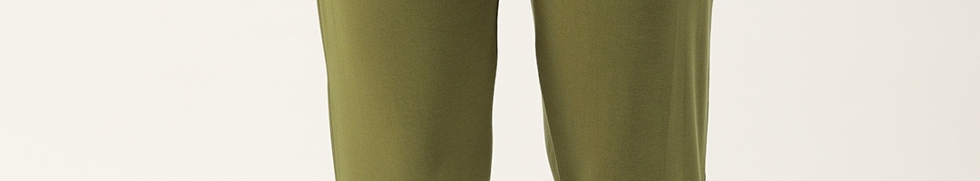 Buy Enamor Women Olive Green Relaxed Fit Shop In Pyjama Lounge Pants ...