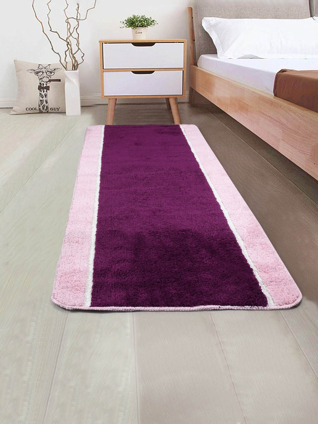 Buy Saral Home Purple & Pink Solid Anti Skid Floor Runner Runners for