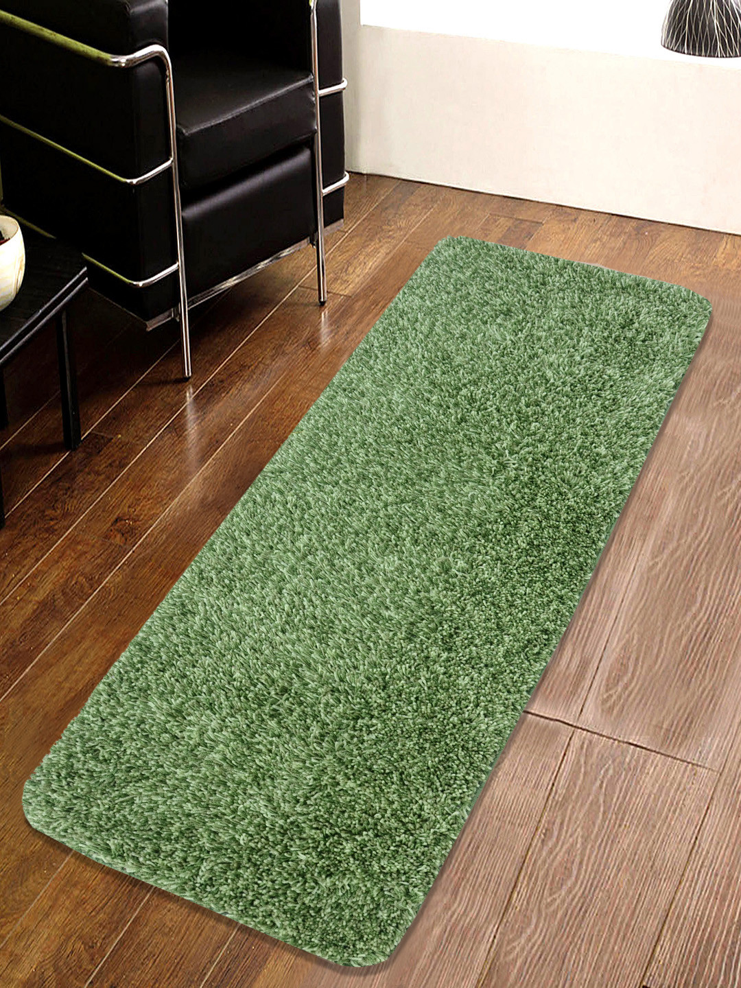 Buy Saral Home Green Solid Antiskid Floor Runner - Runners for Unisex ...