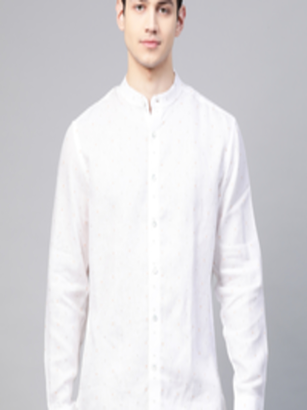 Buy Fabindia Men White Linen Slim Fit Dobby Weave Casual Shirt - Shirts ...