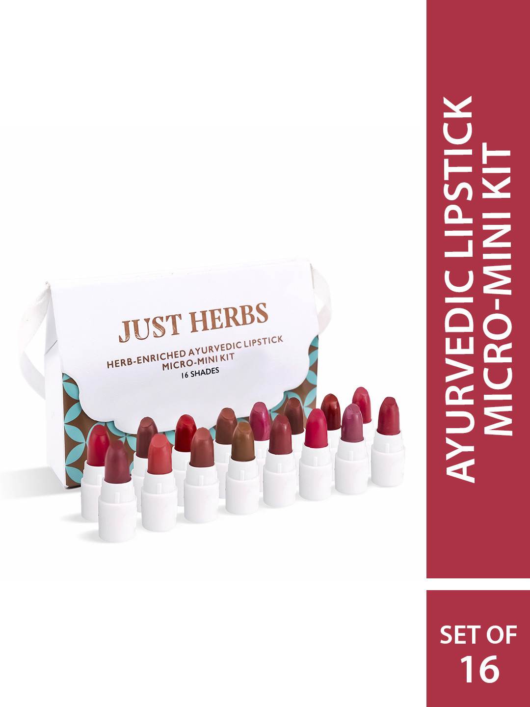 Buy Just Herbs Ayurvedic Matte Lipstick Micro Mini Trial Kit Set Of 16