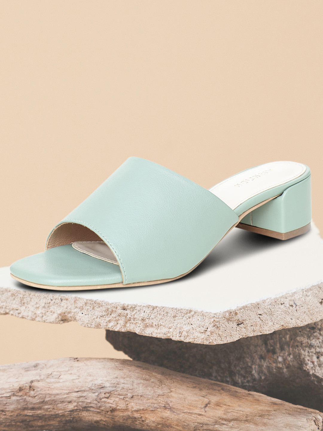 block heels green
