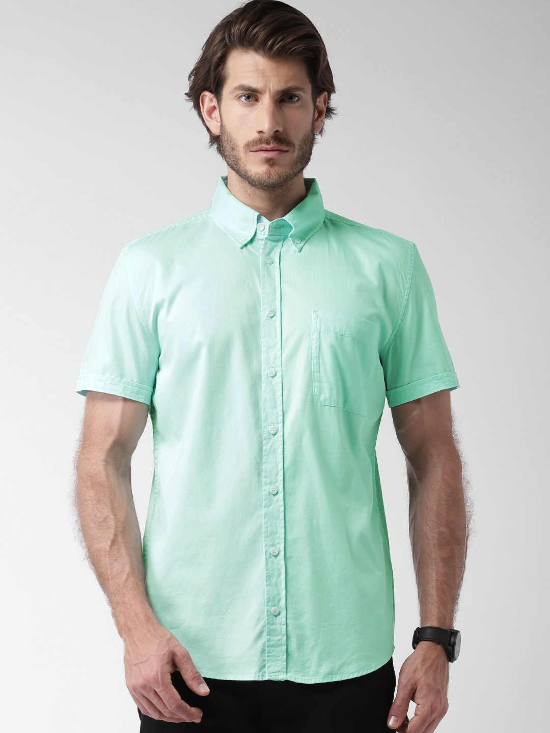 Buy SELA Mint Green Casual Shirt Shirts for Men 1339422 Myntra