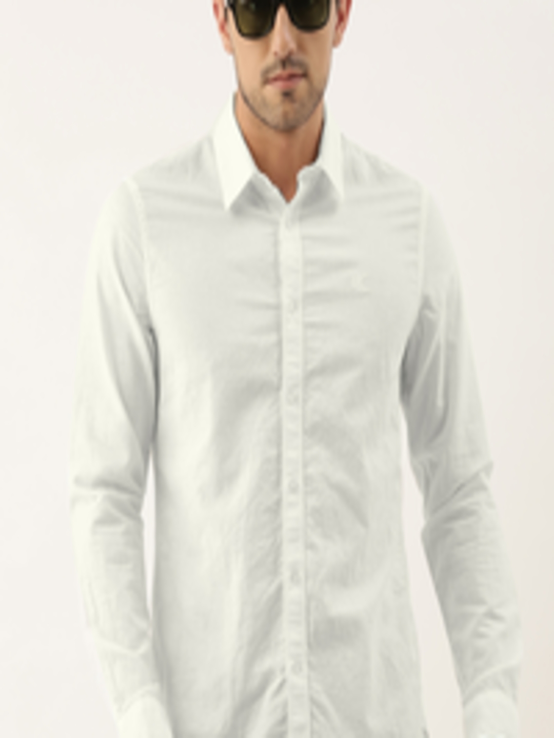Buy Calvin Klein Jeans Men White Slim Fit Solid Casual Shirt - Shirts ...