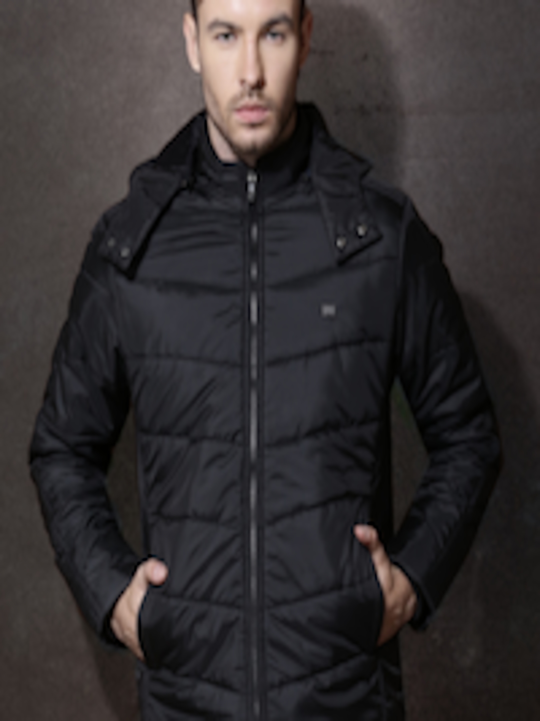 Buy Roadster Black Hooded Puffer Jacket - Jackets for Men 1340677 | Myntra