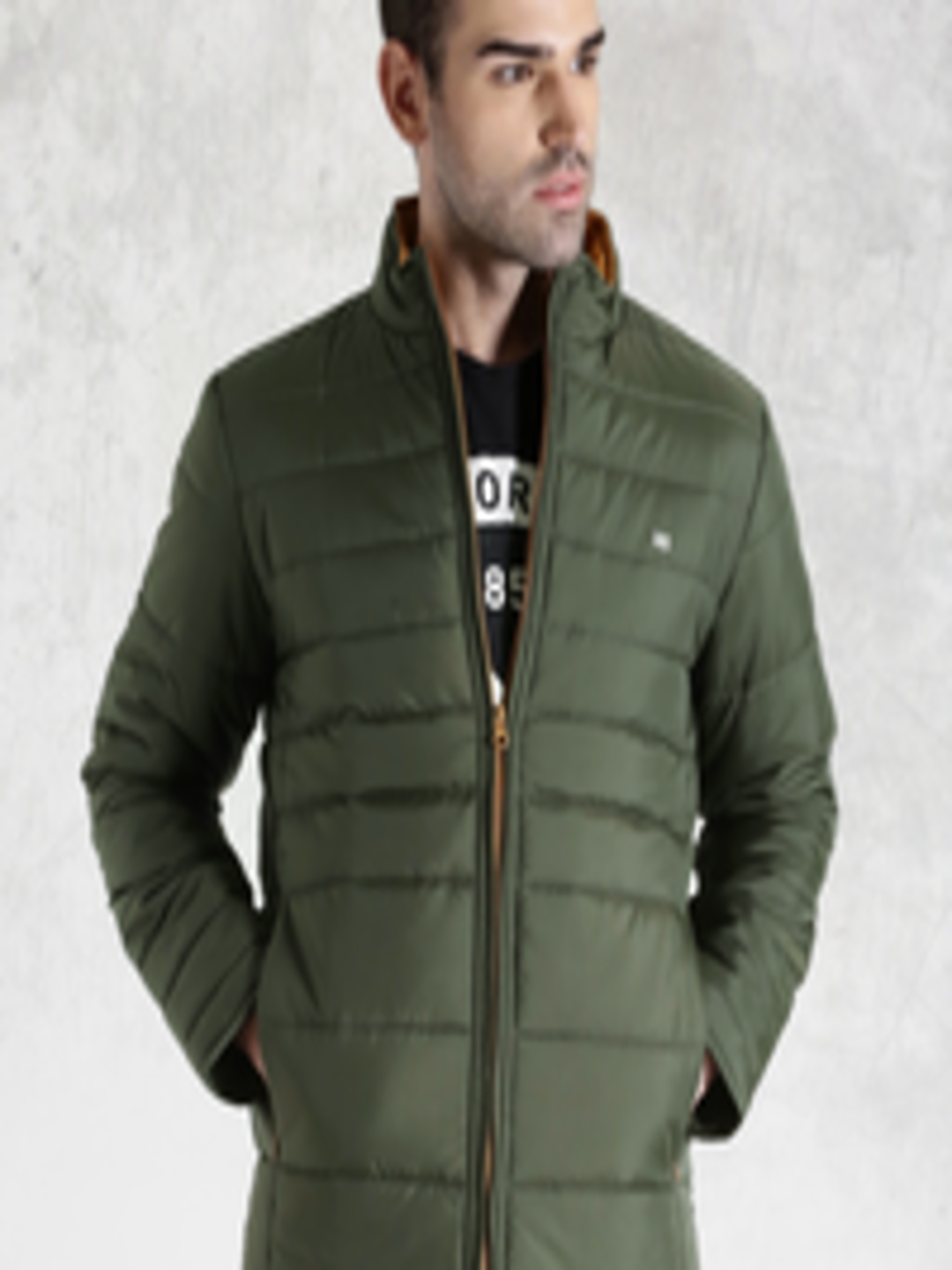 Buy Roadster Olive Green Quilted Jacket - Jackets for Men 1340680 | Myntra