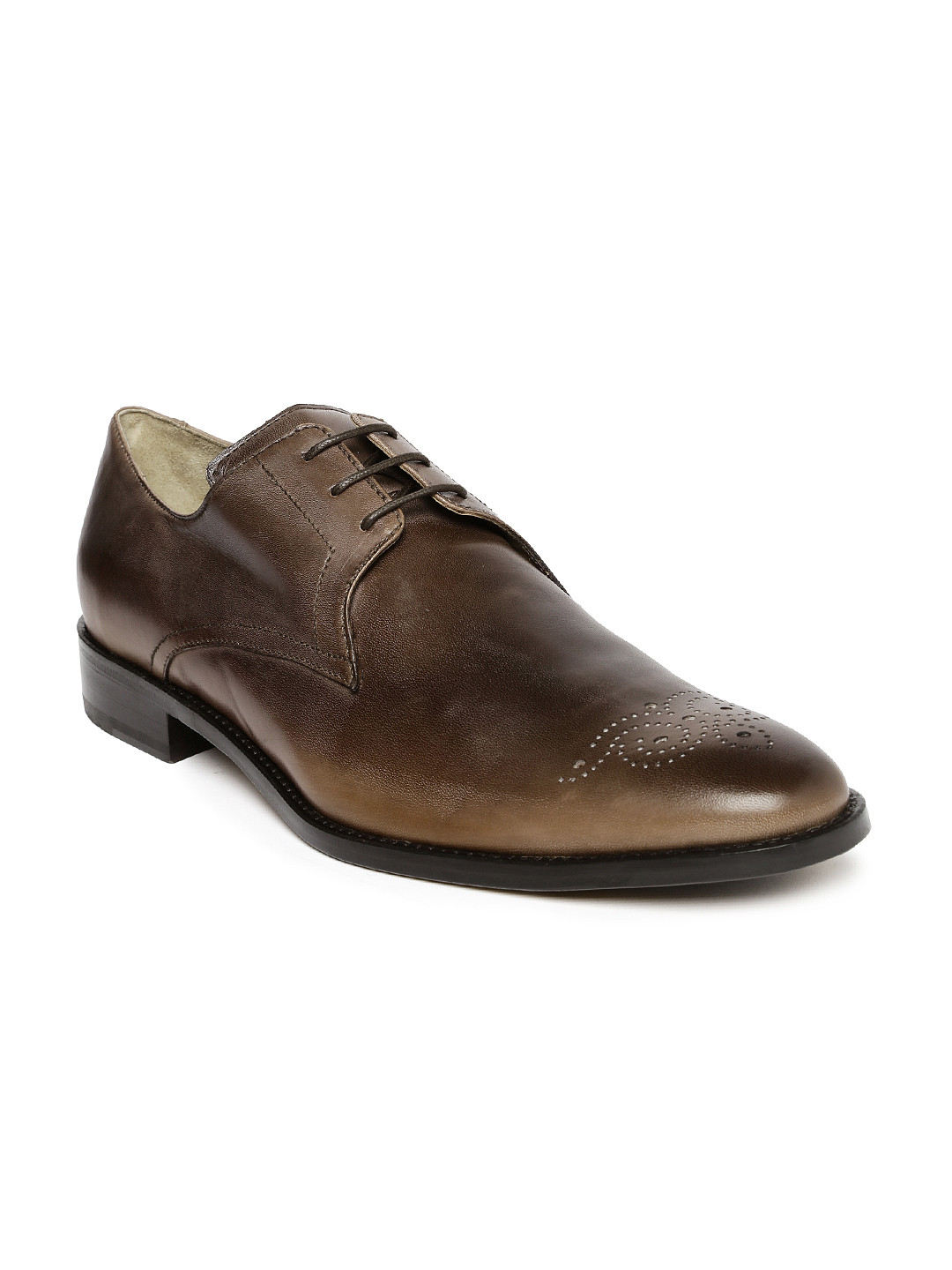 Buy Language Men Brown Leather Semiformal Shoes Formal Shoes for Men