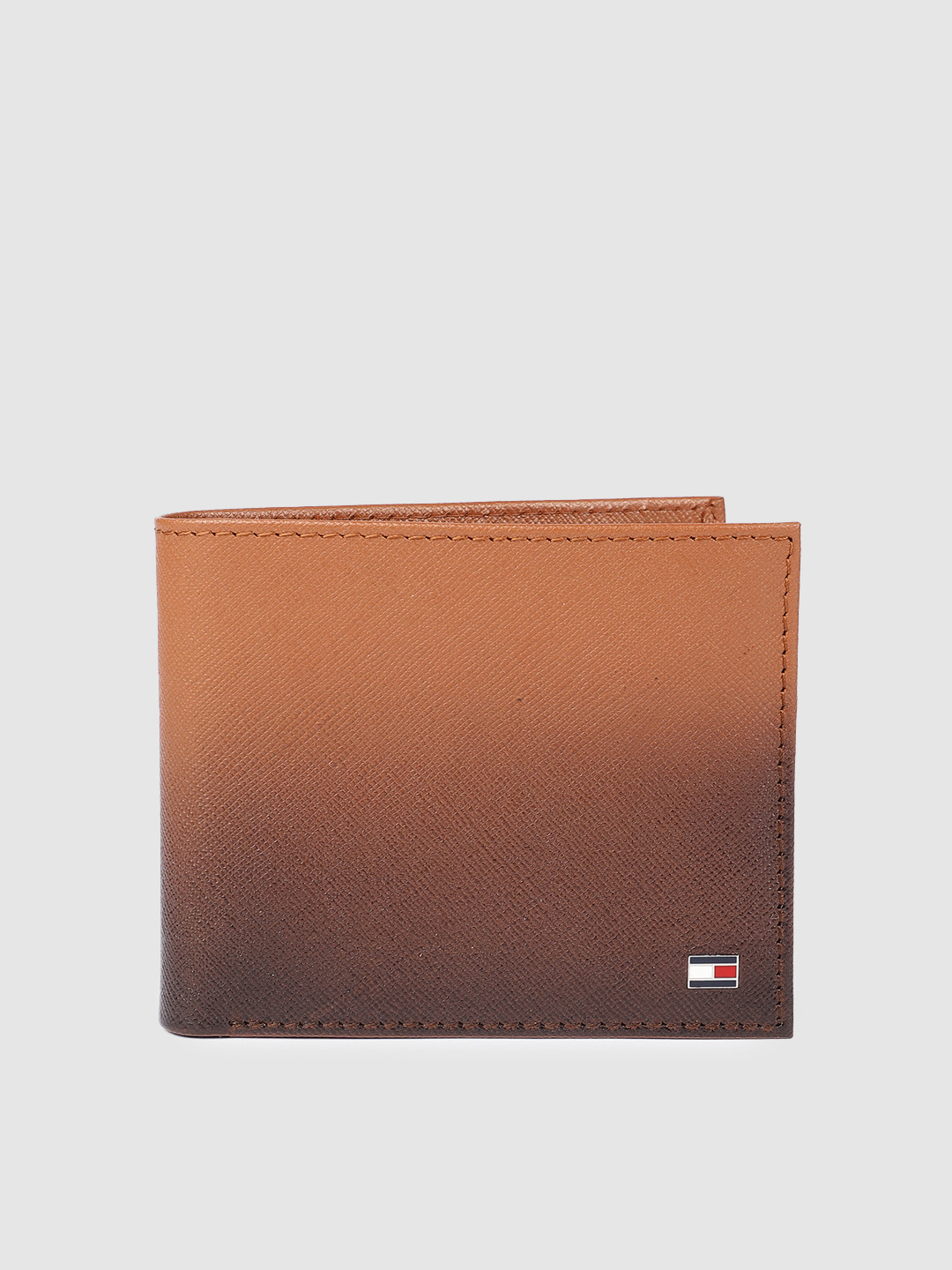 Buy Tommy Hilfiger Men Brown Solid Leather Two Fold Wallet Wallets