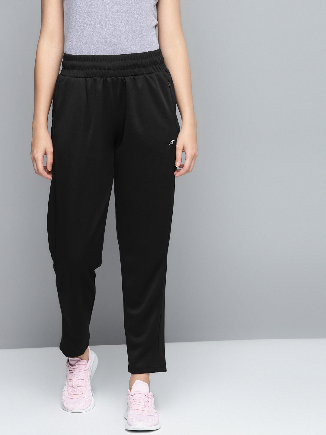 Buy Alcis Women Black Solid Slim Fit Track Pants Track Pants for