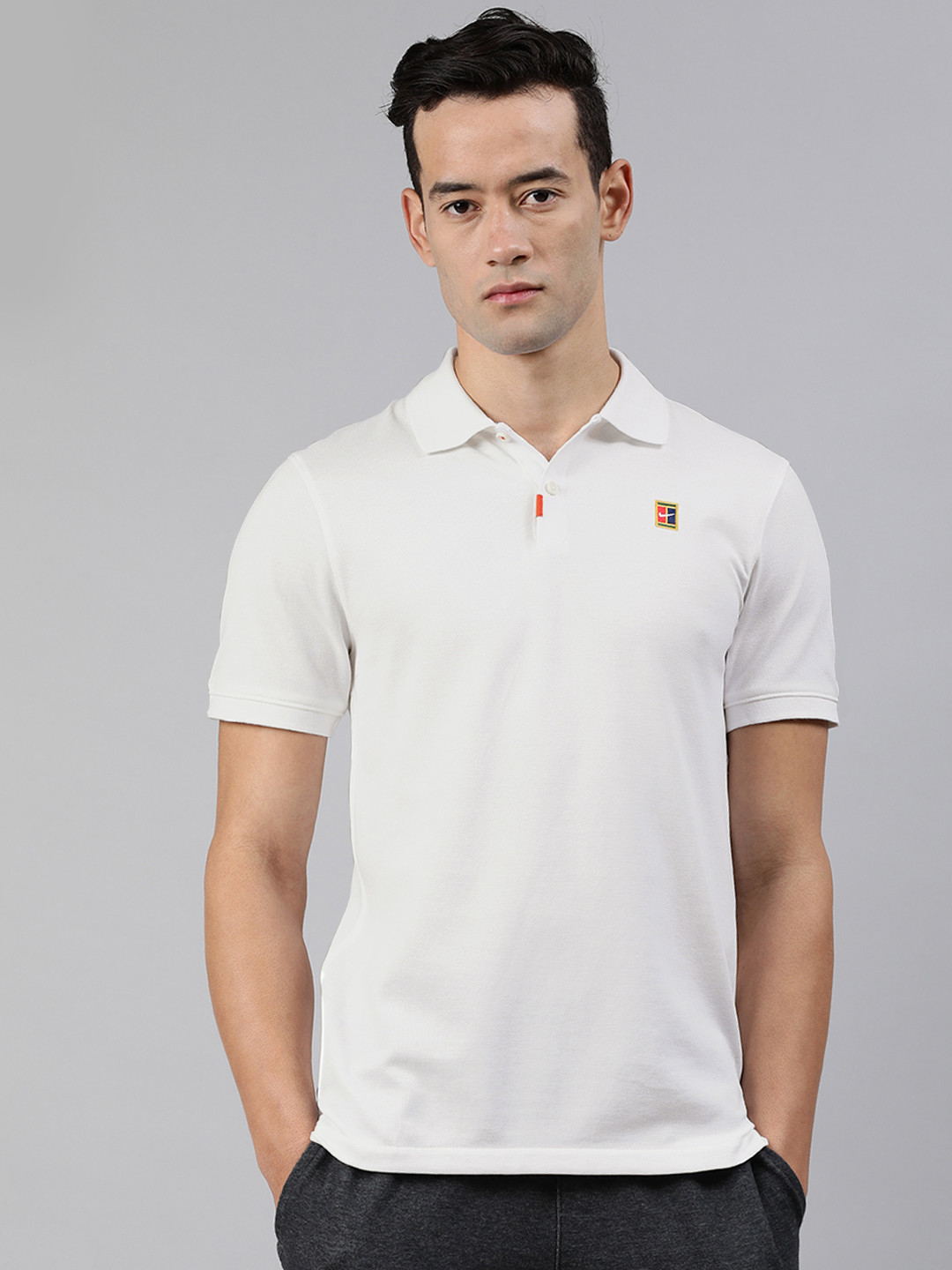 Buy Nike Men White Solid Polo Collar T Shirt Tshirts for Men 13421968
