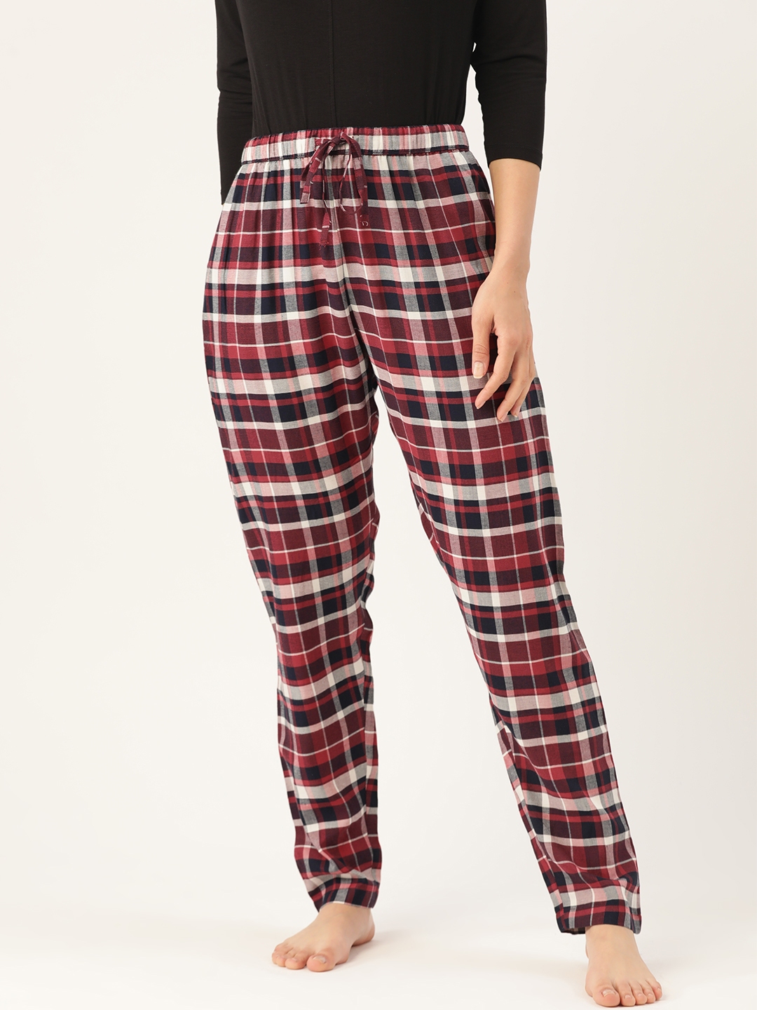 ladies checked lounge pants