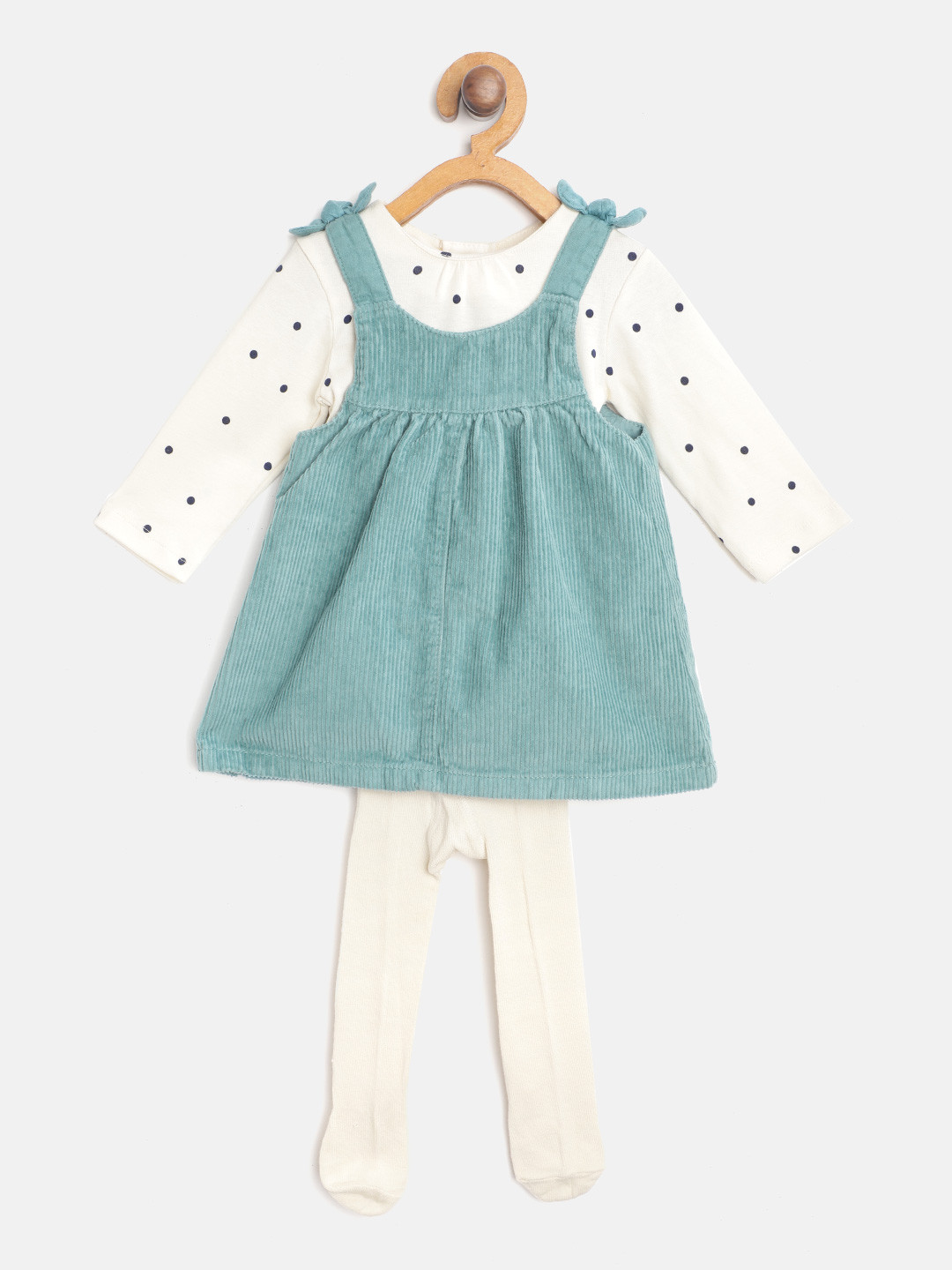 Buy Marks & Spencer Infant Girls Sea Green & Off White Sustainable Clothing Set Clothing Set