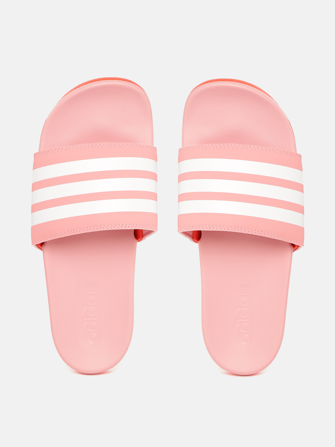 pink adidas sliders size 3