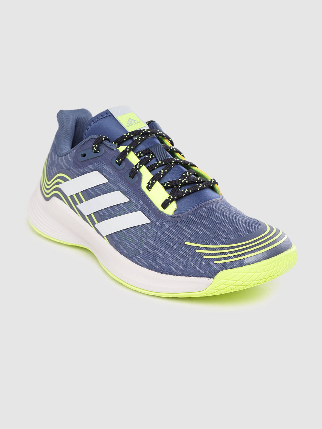 Buy ADIDAS Men Teal Blue Woven Design Novaflight Volleyball Shoes