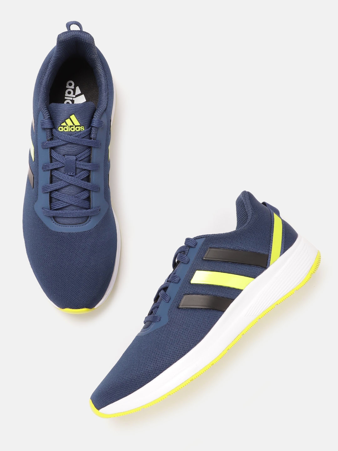 Buy ADIDAS Men Navy Blue Woven Design Astound Running Shoes - Sports ...