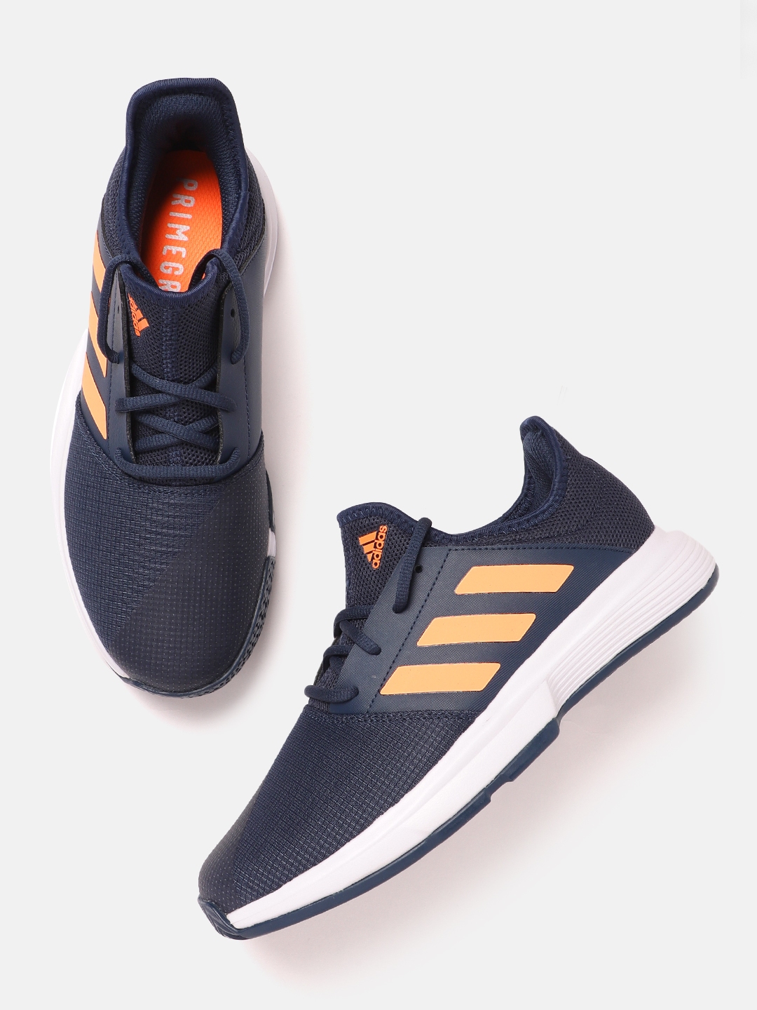 adidas navy blue tennis shoes