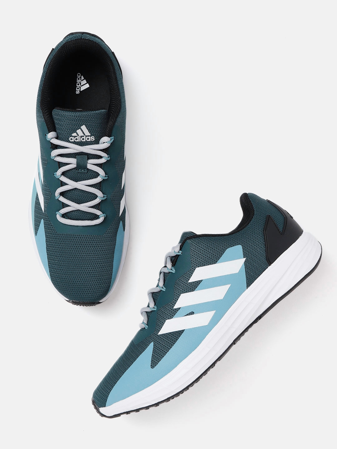 Buy ADIDAS Men Teal Green Woven Design Adi Dash Running Shoes - Sports ...