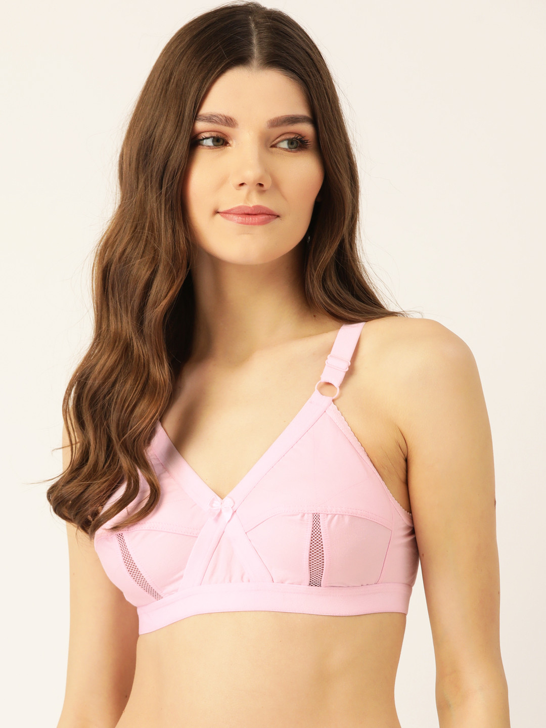 Buy Lady Lyka Pink Solid Non Wired Non Padded Pure Cotton Everyday Bra