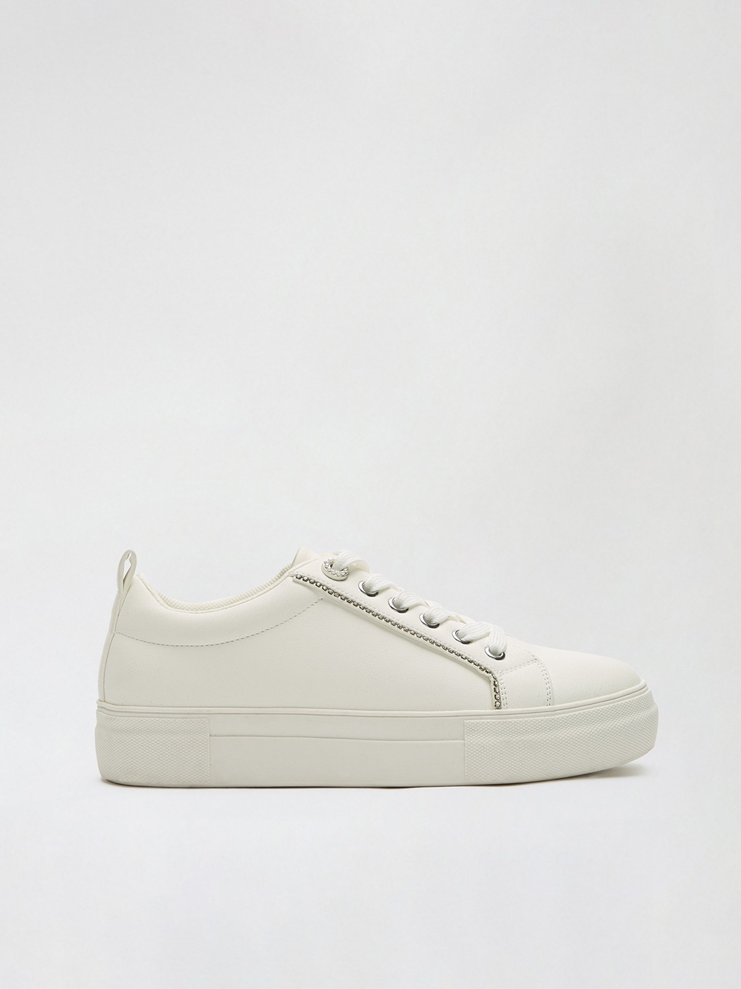 Buy DOROTHY PERKINS Women White Solid Sneakers - Casual Shoes for Women ...