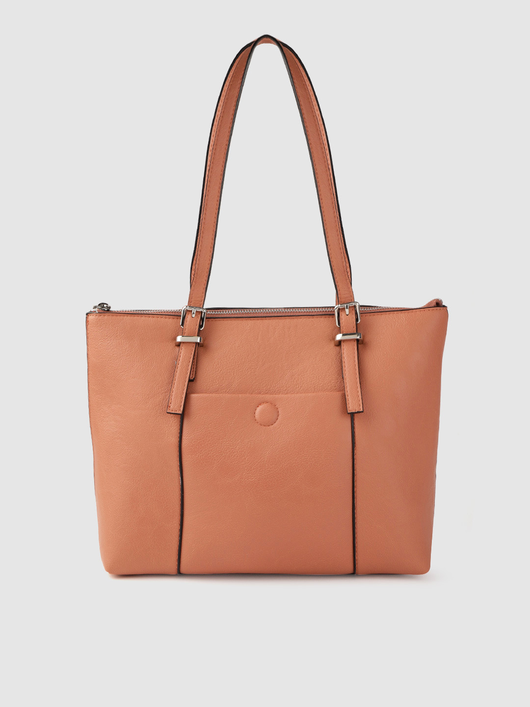 Buy Marks & Spencer Peach Coloured Solid Shoulder Bag Handbags for