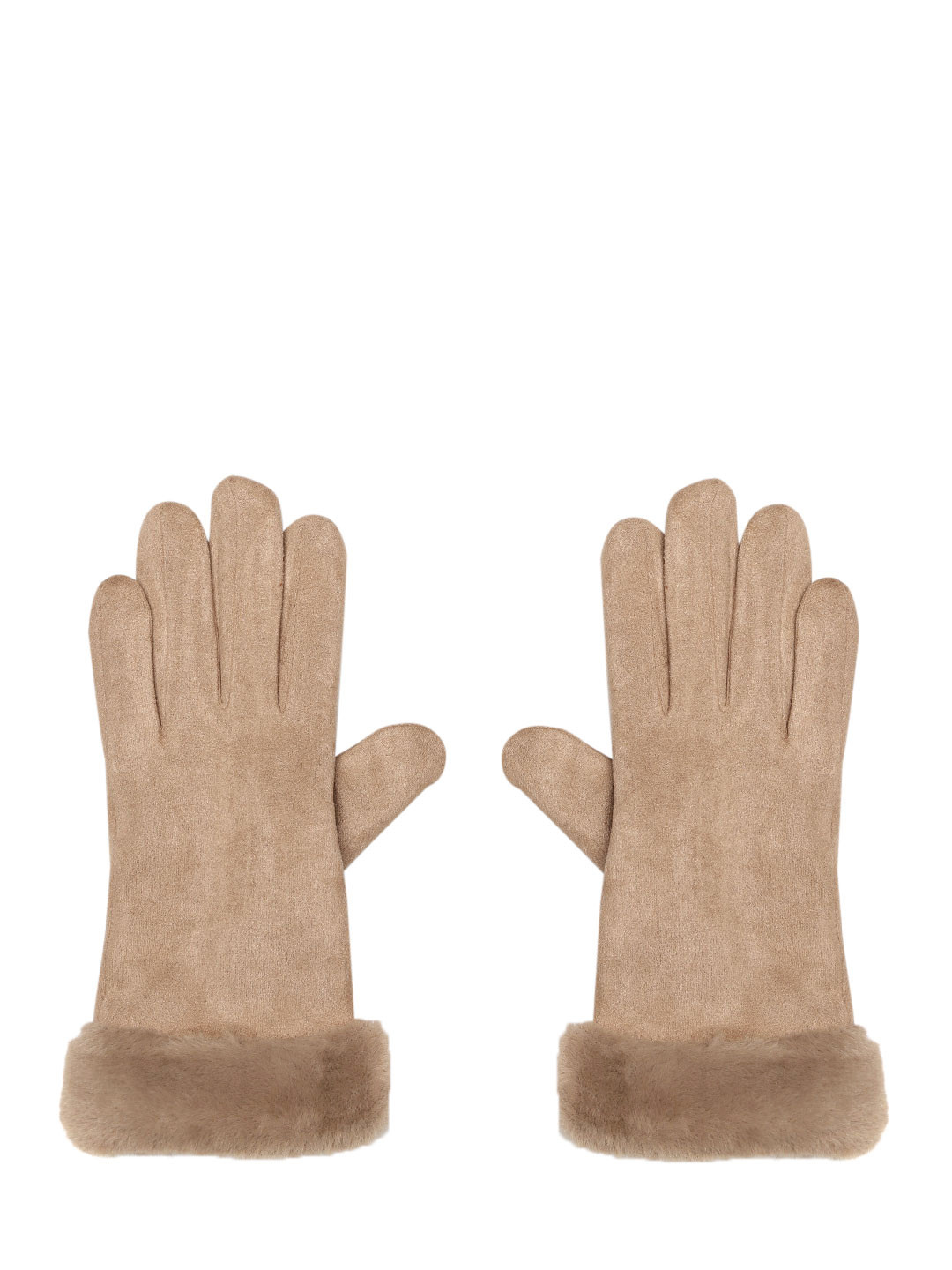 Buy Marks & Spencer Women Camel Brown Suede Finish Solid Winter Gloves