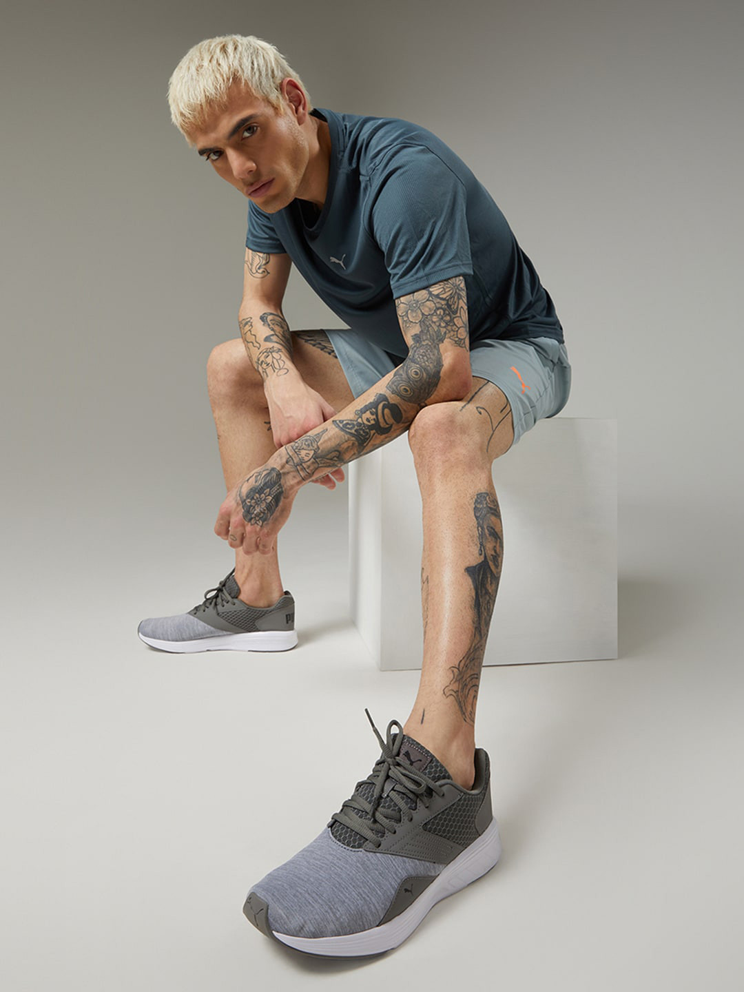 Buy Puma Unisex Grey & Green Trigger Running Sports Shoes Sports