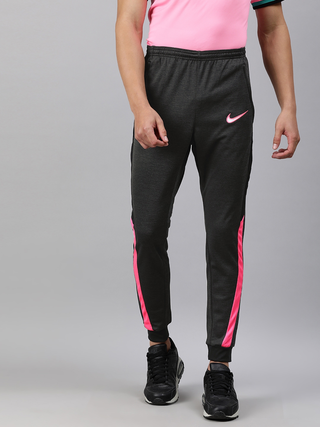 nike football strike tapered joggers in black