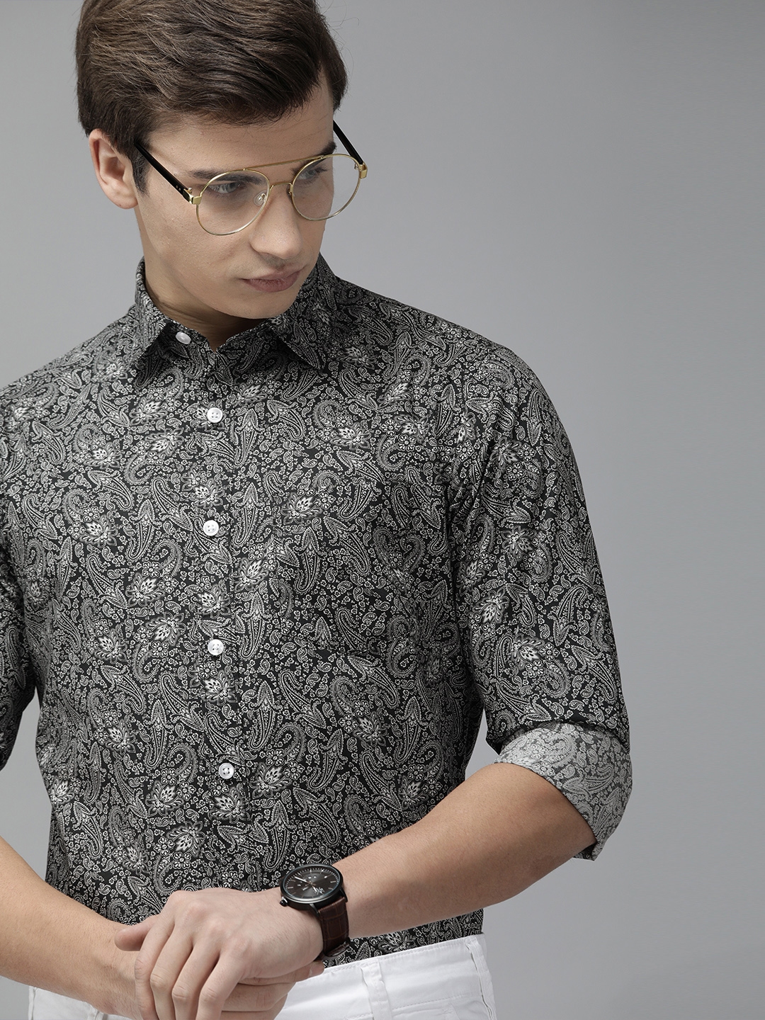 black shirt for men myntra