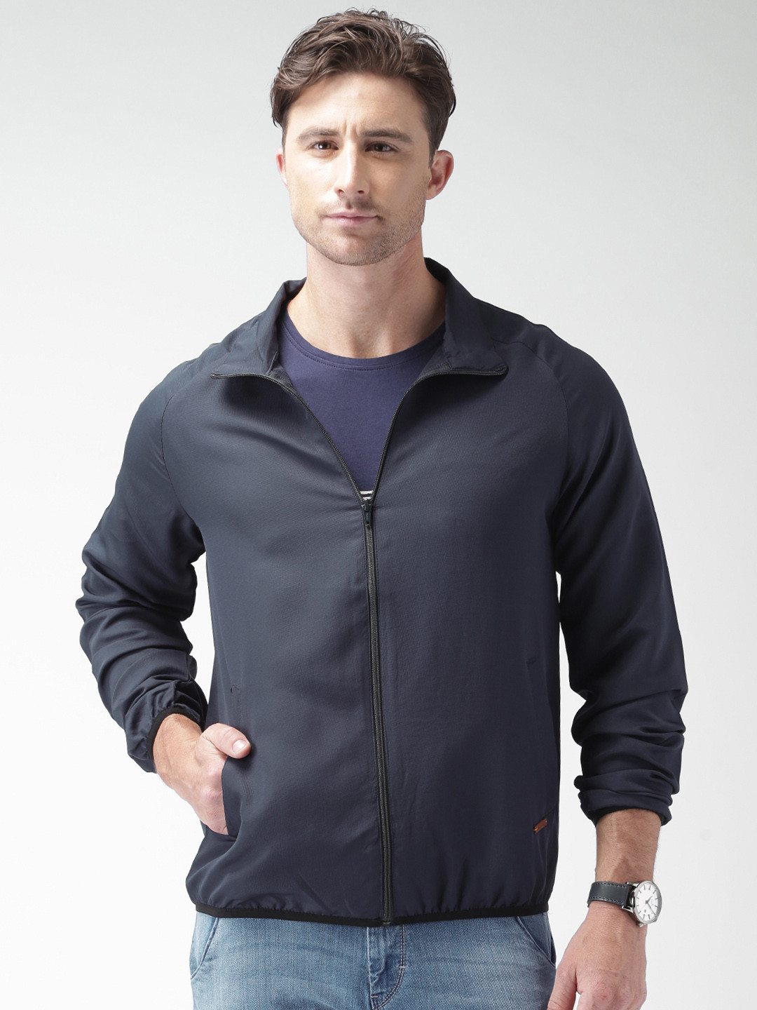 Buy Mast & Harbour Navy Windcheater Jacket Jackets for Men 1348940