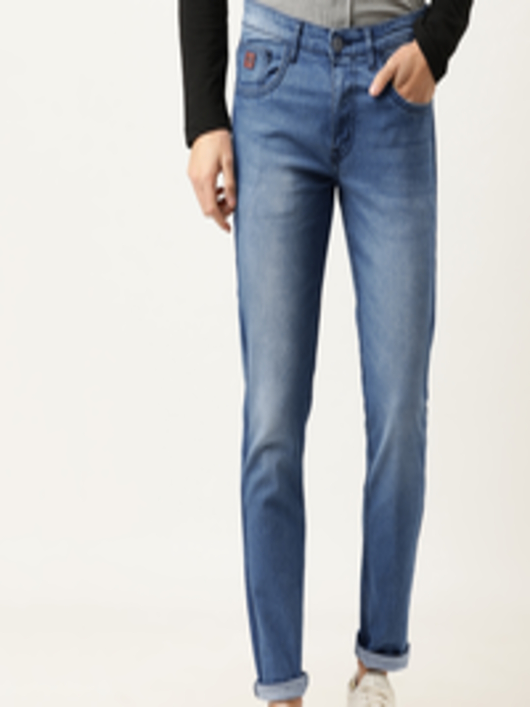 Buy Campus Sutra Men Blue Slim Fit Mid Rise Clean Look Jeans - Jeans ...