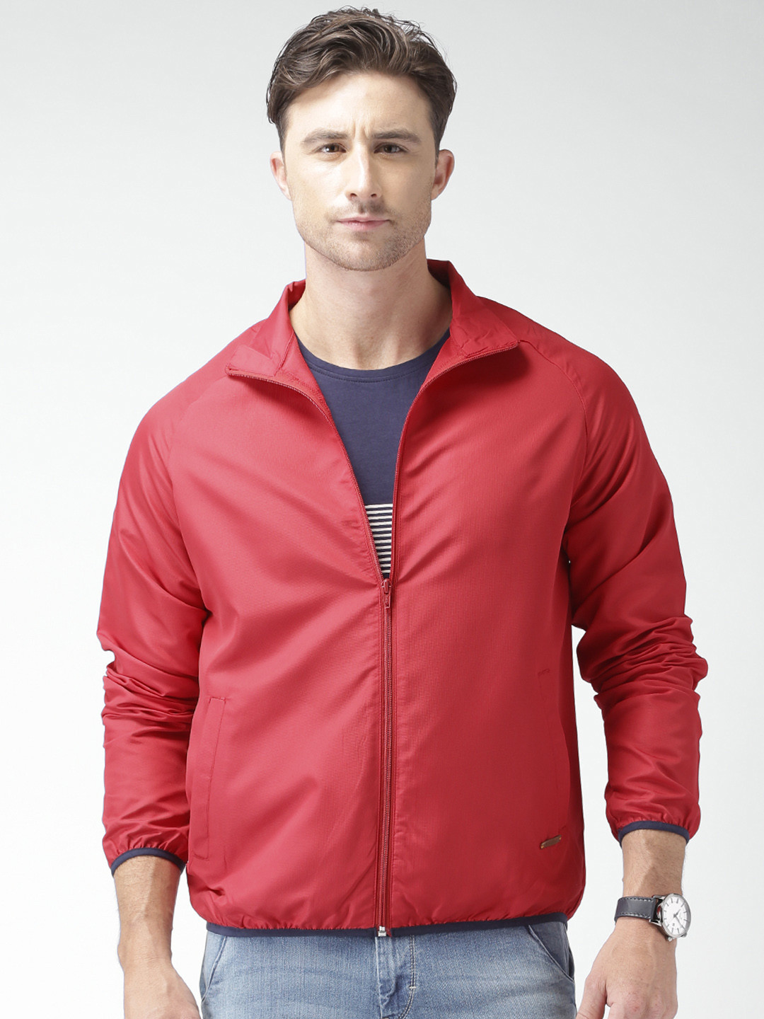 Buy Mast & Harbour Red Windcheater Jacket Jackets for Men 1348943 Myntra