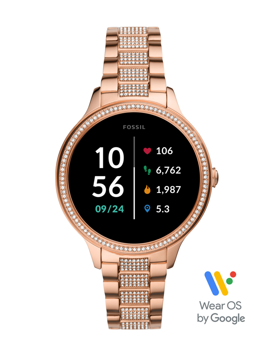Buy Fossil Women Rose Gold Toned Gen 5E Smartwatch FTW6072 Smart