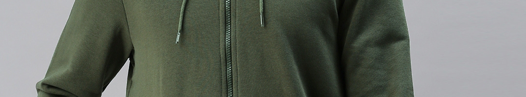 Buy Puma Men Olive Green SAMPLIFIED FZ Hoodie Sporty Jacket - Jackets ...