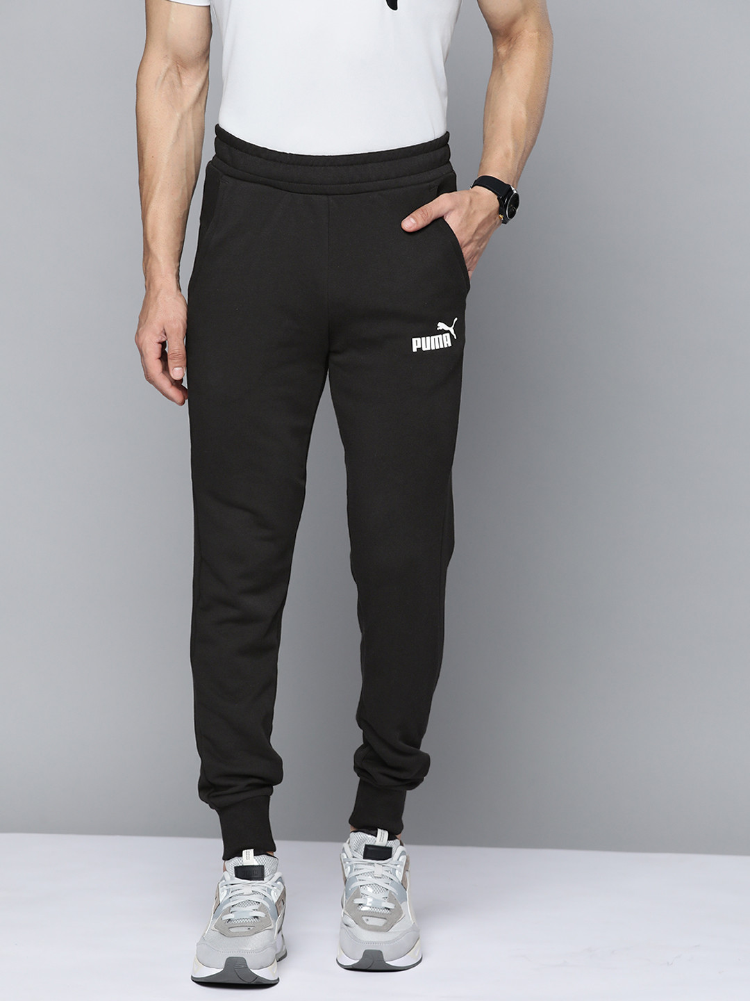 Buy Puma Men Black ESS Slim Fit Sustainable Joggers Track Pants for