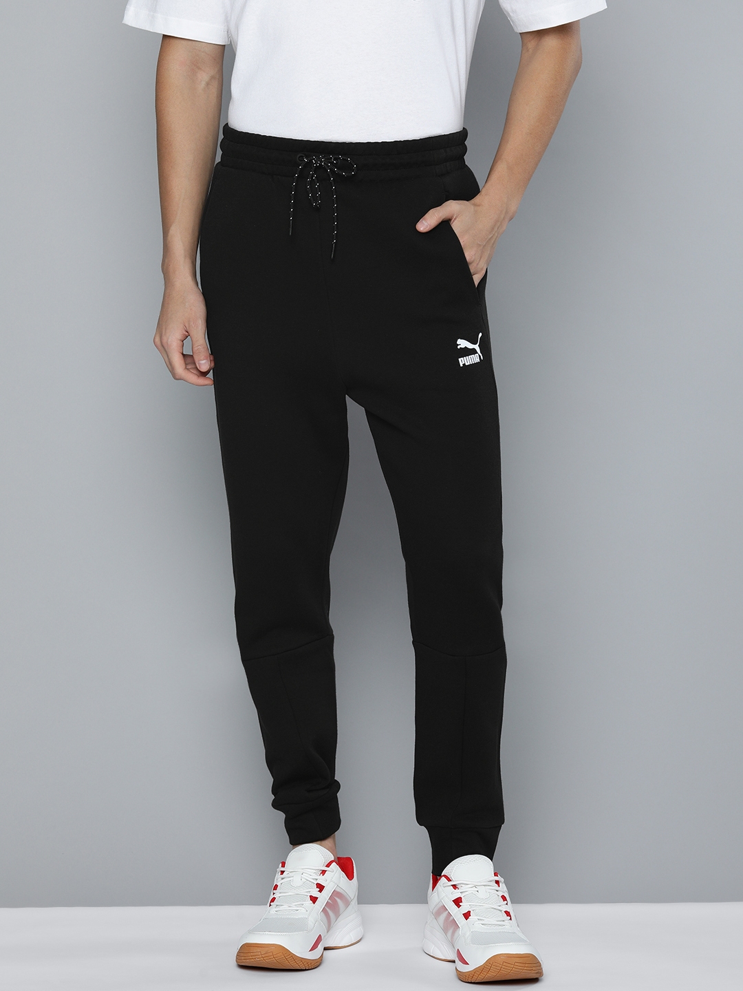 puma classics ribbed slit pants