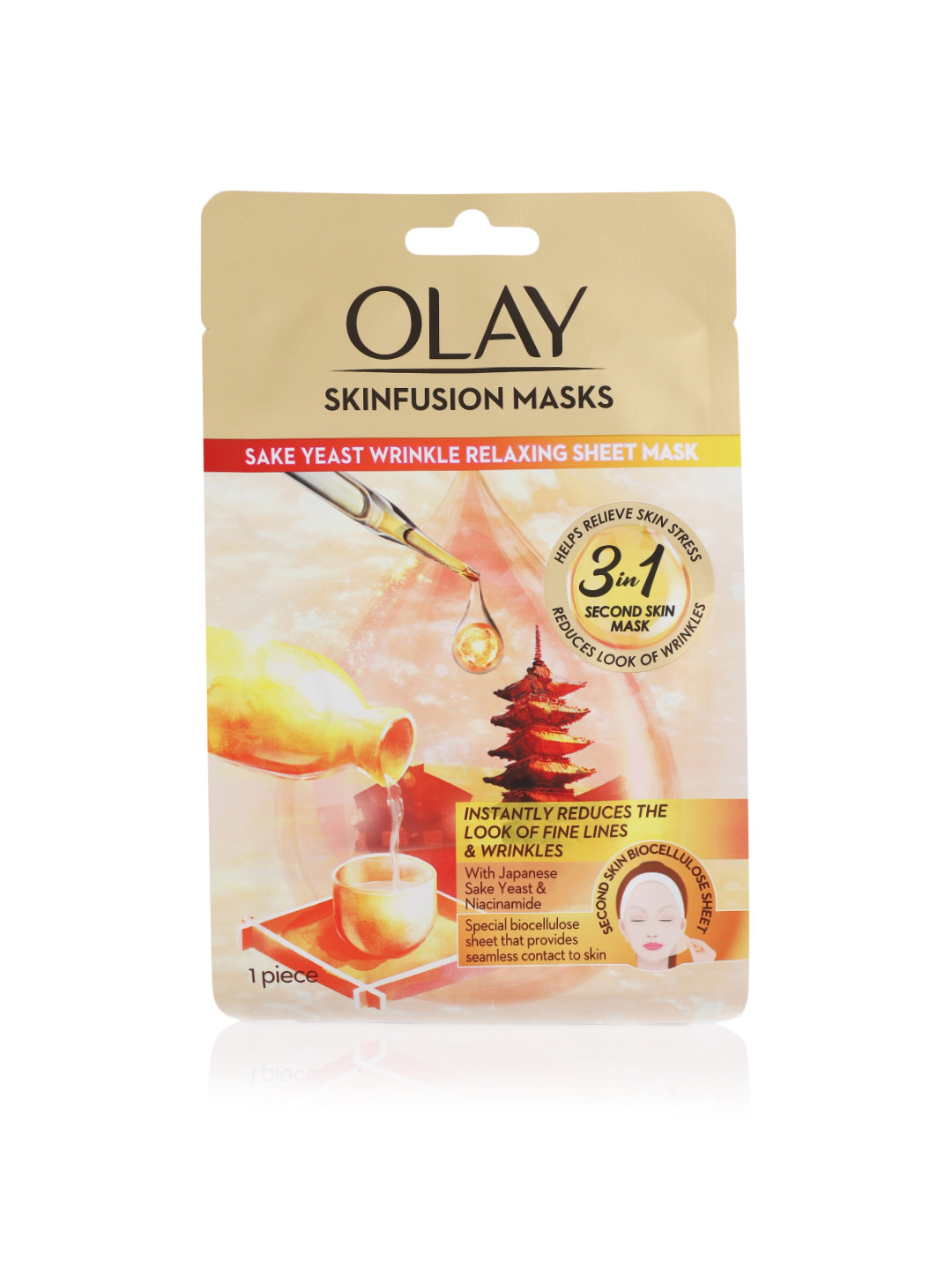 Buy Olay Skinfusion Masks Sake Yeast Wrinkle Relaxing Sheet Mask 20 G Face Moisturisers for