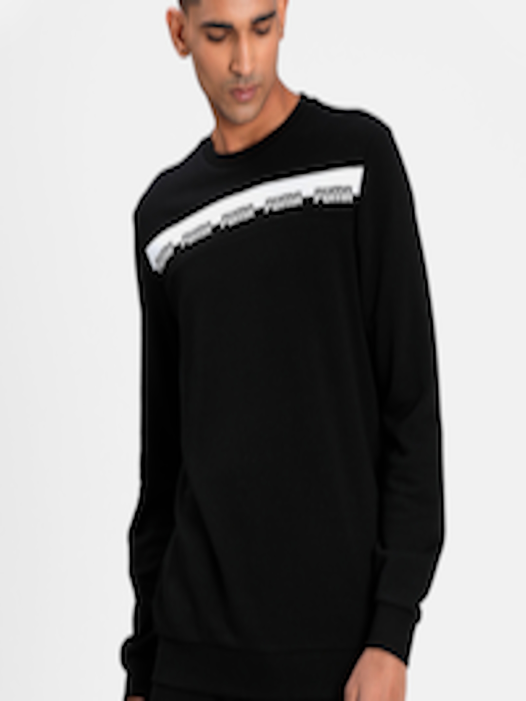 Buy Puma Men Black Printed AMPLIFIED Crew Sweatshirt - Sweatshirts for ...