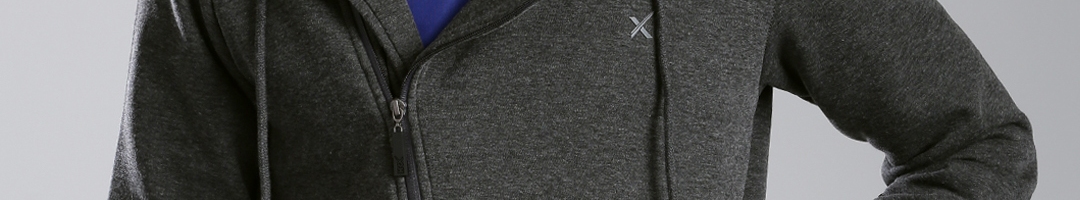 Buy HRX By Hrithik Roshan Charcoal Grey Hooded Sweatshirt - Sweatshirts ...