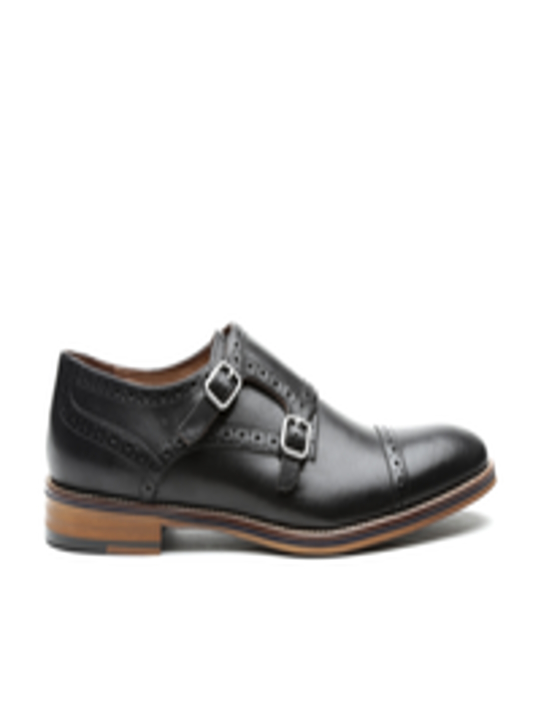 Buy JOHNSTON & MURPHY Men Black Leather Monks - Formal Shoes for Men ...