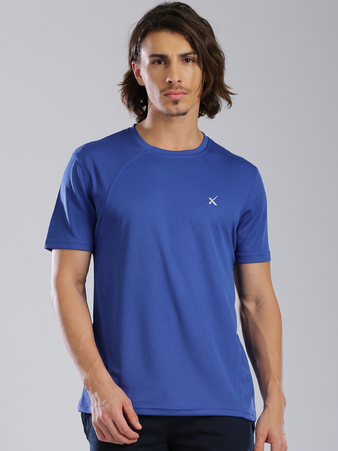 Buy HRX By Hrithik Roshan Blue Polyester Running T Shirt - Tshirts for ...