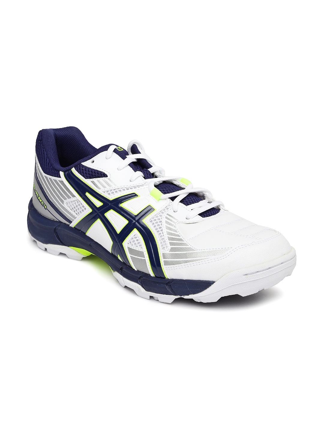 Buy ASICS Men White & Blue Gel Peake 4 Cricket Shoes - Sports Shoes for ...