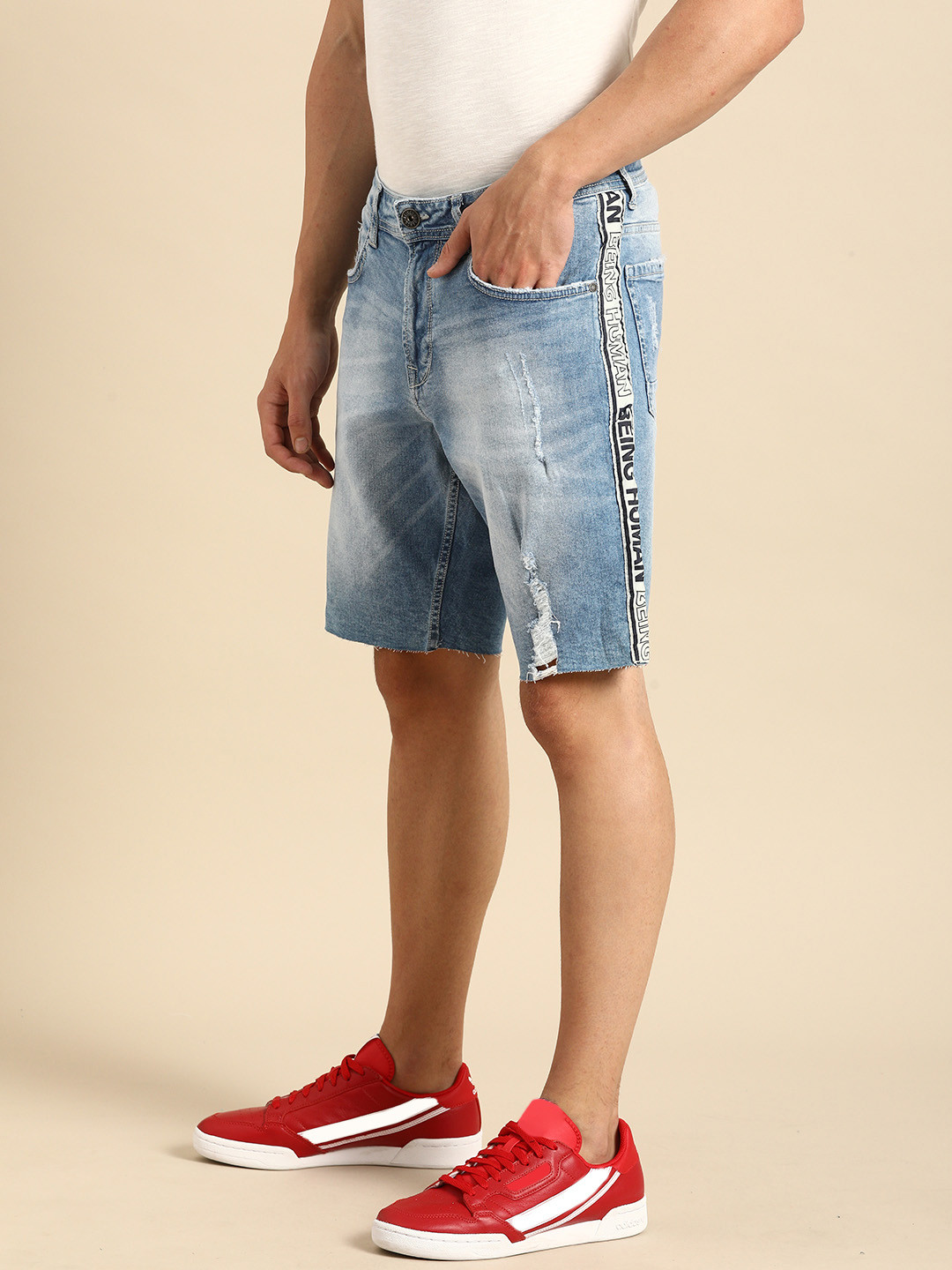 Rust Regular Fit Shorts For Men By Being Human Clothing