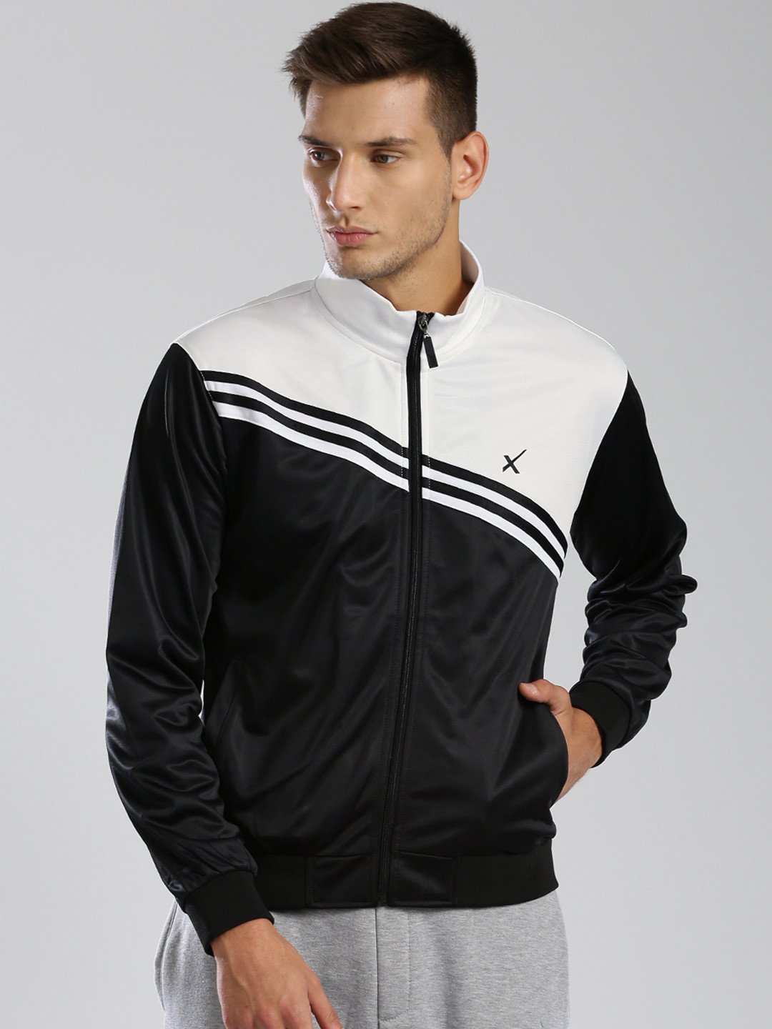 Buy HRX By Hrithik Roshan Black & White Track Jacket Jackets for Men