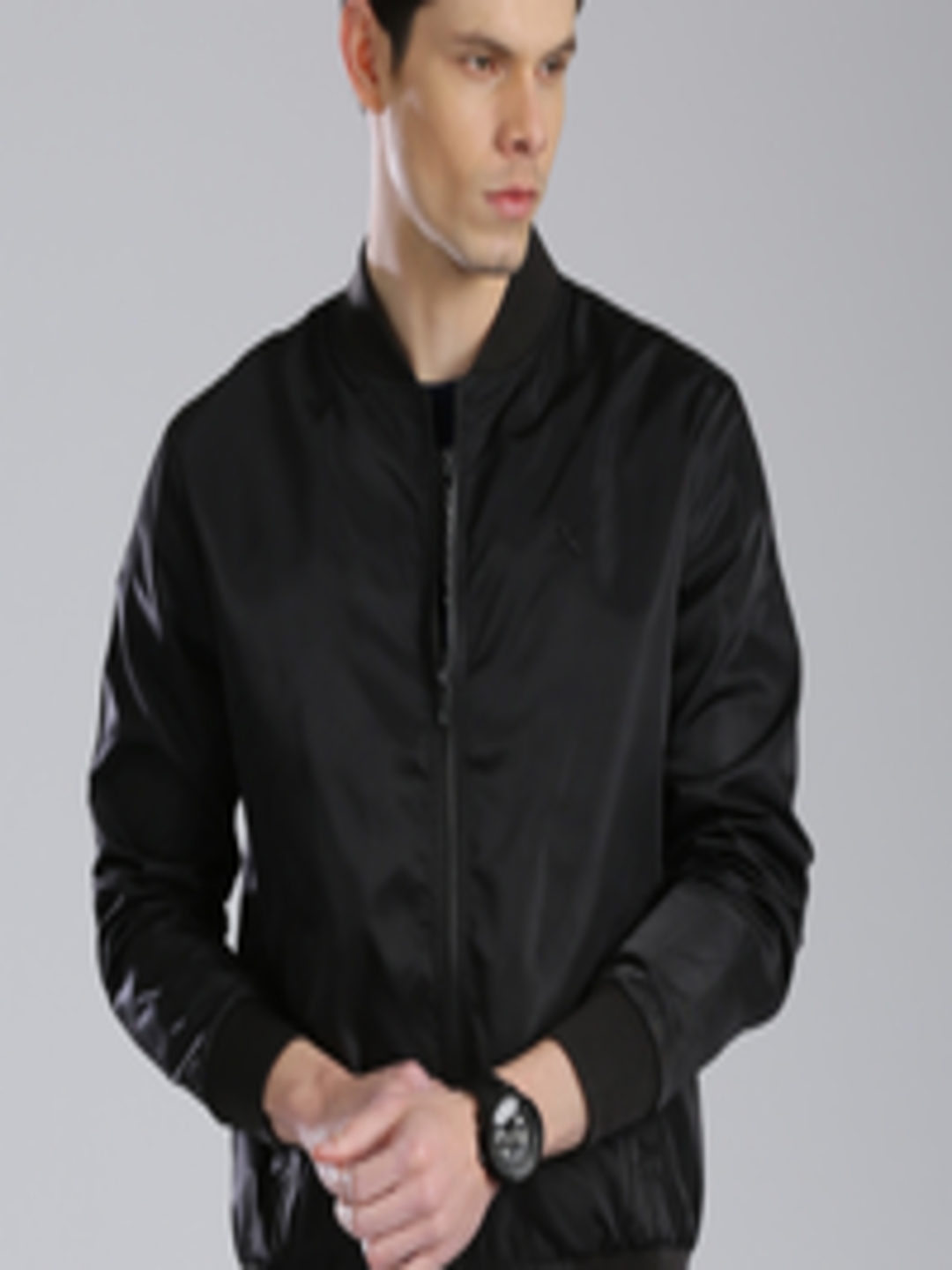 Buy HRX By Hrithik Roshan Black Windcheater Jacket - Jackets for Men ...