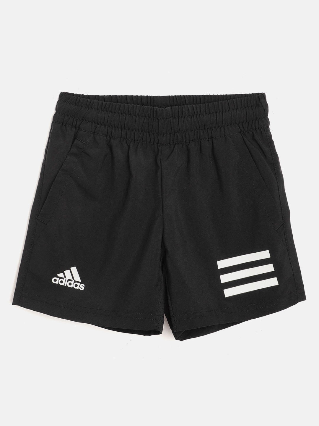 Buy ADIDAS Boys Black Primegreen Club 3 Stripes Tennis Shorts Shorts